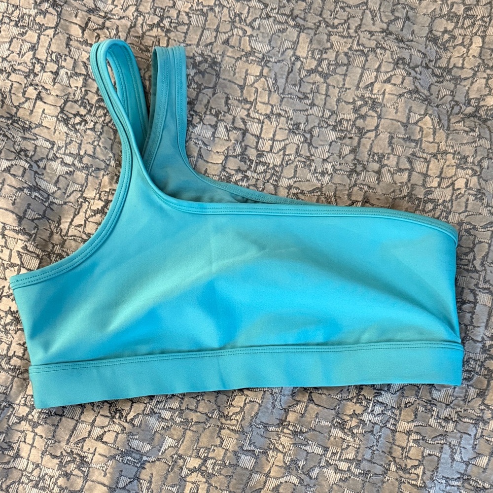 Alo Yoga One-Shoulder Bra – Ocean Blue (Rare/Discontinued) – Size Small